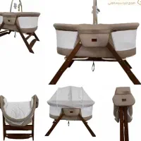 تخت گهواره شو چوبی|تخت و صندلی بچه|ری, هاشم‌آباد|دیوار