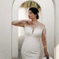 لباس عروس ژرنالی مدل ماهی سایز ۴۸-۳۸