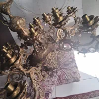 لوستر برنجی ۱۸ شاخه