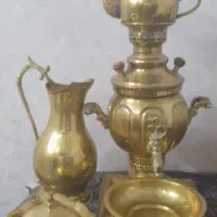 سماور ذغالی برنجی قابل استفاده