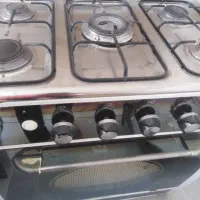 گاز طرح فر صفحه استیل تمیز