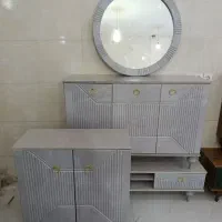 لارک اینه کنسول ومیز جا کفشی ست. آینه کنسو ل|بوفه، ویترین، کنسول|خرم‌آباد, |دیوار