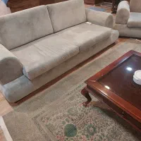 مبل ترک ۸ نفره  و ساعت ایستاده با چوب راشا  و بوفه|مبلمان خانگی و میز عسلی|چمران, |دیوار