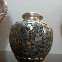 گلدان مسی اصل ، تمام قلم کاری شده