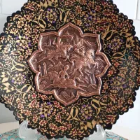 بشقاب های مسی قلم زنی|صنایع دستی و سایر لوازم تزئینی|جاجرود, |دیوار