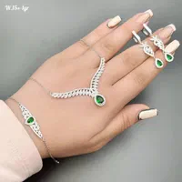 سرویس نقره زمرد روکش طلا نانو آب طلا کد۰۸۹۰