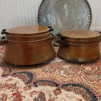 دیگ مسی ومجمه مسی عتیقه اصل