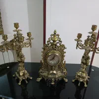 آئینه و شمعدان برنزی