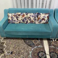 مبل راحتی فیروزه ای روشن