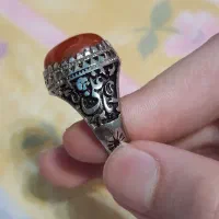 ۳ انگشتر نگین سنگ اصل طبیعی رکاب استیل دانه ای ۱۰۰|جواهرات|رشت, رشتیان|دیوار