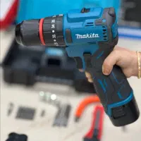 دریل شارژی ماکیتا چکشی براشلس ابزار فرزین