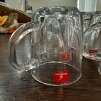 یک دست لیوان دسته دار شیشه ای|ظروف سرو و پذیرایی|تهران, چهارصد دستگاه|دیوار