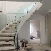 سازه شیشه ای نرده و جان پناه خم/صاف