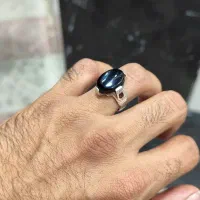 انگشتر نقره دستساز عقیق سیاه(اونیکس)|جواهرات|اصفهان, شفق|دیوار