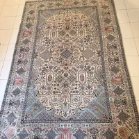 فرش نائین دستبافت ۶ متری آنتیک قدیمی گل ابریشم
