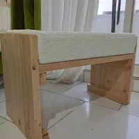 پاف و صندلی‌ چوبی مینیمال|صندلی و نیمکت|گرگان, |دیوار