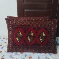 یک جفت پشتی دست بافت ترکمن