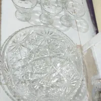 میوه خوری کریستال فرانسوی و یه دست بستنی خوری