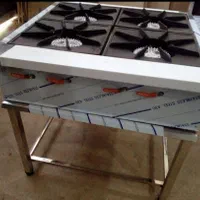 اجاقگاز ۴شعله فردار و پایه دار صنعتی استیل|کافیشاپ و رستوران|رباطکریم, |دیوار