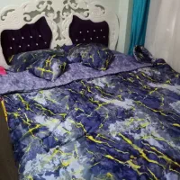 تخت خواب دونفر همراه با تشک و روتختی