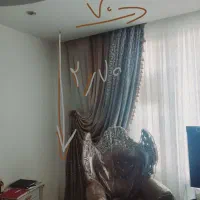 دوعدد  شال کنار پرده پذیرایی