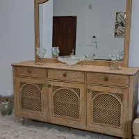 کنسول چوبی پینترستی|بوفه، ویترین، کنسول|مشهد, مشکینی (شهرک غرب)|دیوار