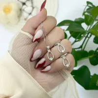 خرید قسطی نیم ست نقره کادو تولد به قیمت عمده۵۳۰۳|بدلیجات|تبریز, |دیوار