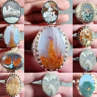 پک ۱۰عددی انگشتر های عقیق شجر