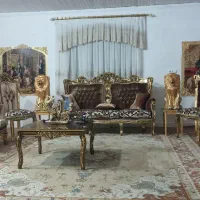 مبل سلطنتی تمام ورق طلا