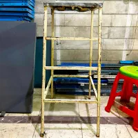 چهارپایه آهنی + نردبان چوبی