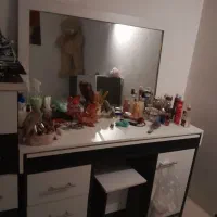 دراور ومیز ارایش ام دی اف اصل ضد خش و ریل کپسولی|تخت و سرویس خواب|رامسر, |دیوار