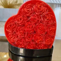 گل روبانی/ باکس گل/ باکس قلبی/گل ربانی