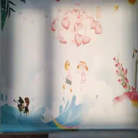 قالیچه و پرده اتاق کودک|فرش|اراک, |دیوار