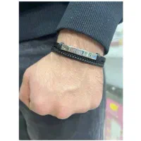 دستبند چرم دولاین پسرانه