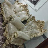 مبل سلطنتی 9 نفره کرم رنگ|مبلمان خانگی و میز عسلی|سقز, |دیوار