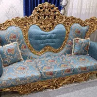 فروش مبل سلطنتی 9نفر و پرده سلطنتی