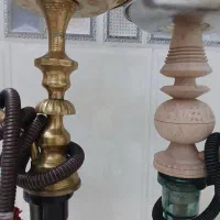 ۲ عدد قلیان تنه چوبی و قلیان تنه برنجی|کلکسیون و سرگرمی|تهران, بهارستان|دیوار
