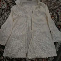 پیرهن مجلسی نگین دار و گیپور