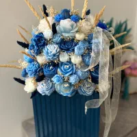 باکس گل جاویدان شمع