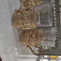 استکان و لیوان پایه طلای رنگ ثابت