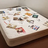 تشک خوشخواب۲نفره طبی۱۶۰در۲ وپشتی سنتی دستبافت گلیم