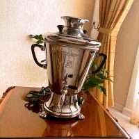 سماور برقی استیل اصل تمیز مناسب خانه و محل کار|سماور، چای‌ساز، قهوه‌ساز|قزوین, |دیوار