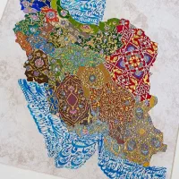 تابلو هنری نقشه ایران