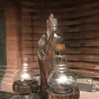 شمعدان چوبی رستیک