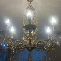 یک جفت لوستر برنجی 6 شاخه