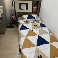 تخت یک نفره نو به همراه تشک نو و کنار تختی|تخت و سرویس خواب|آمل, |دیوار