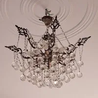 لوستر ۶ و ۵ شاخه برنز اصل سنگین با کریستال اتریشی