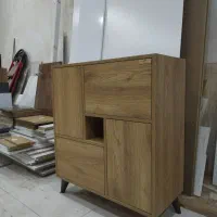 جاکفشی MDF قهوه‌ای طرح چوب