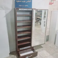 جاکفشی ایستاده آینه دار و کشودار الماس چوب مسعود|جاکفشی، کمد، دراور|تهران, اوقاف|دیوار