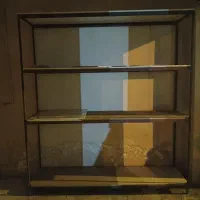 قفسه فلزی با چوب